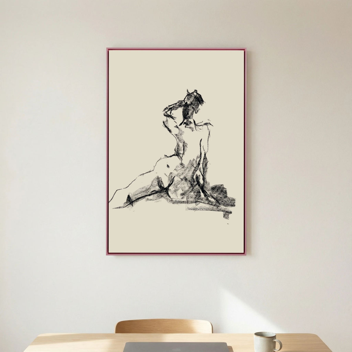 Dancing Charcoal printed on Art Canvas