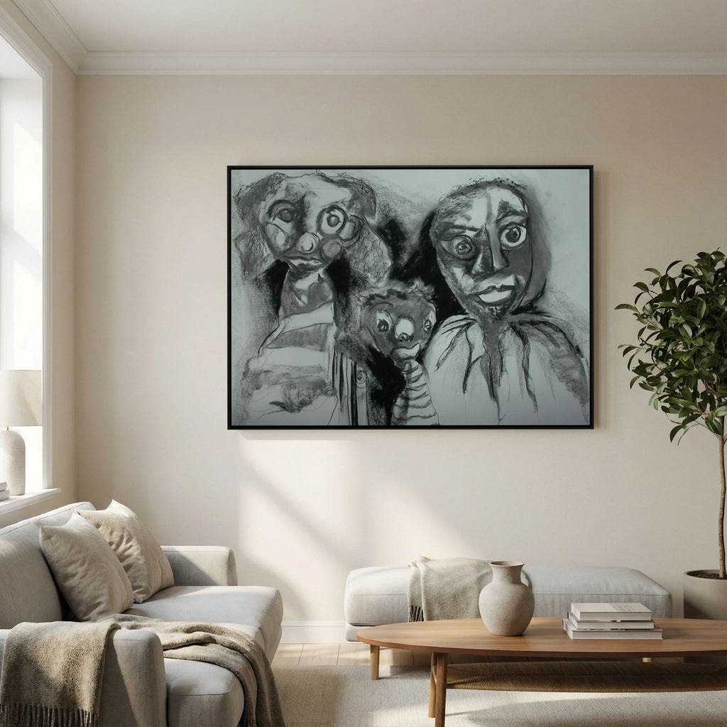 Team Cuddles on art printed canvas 