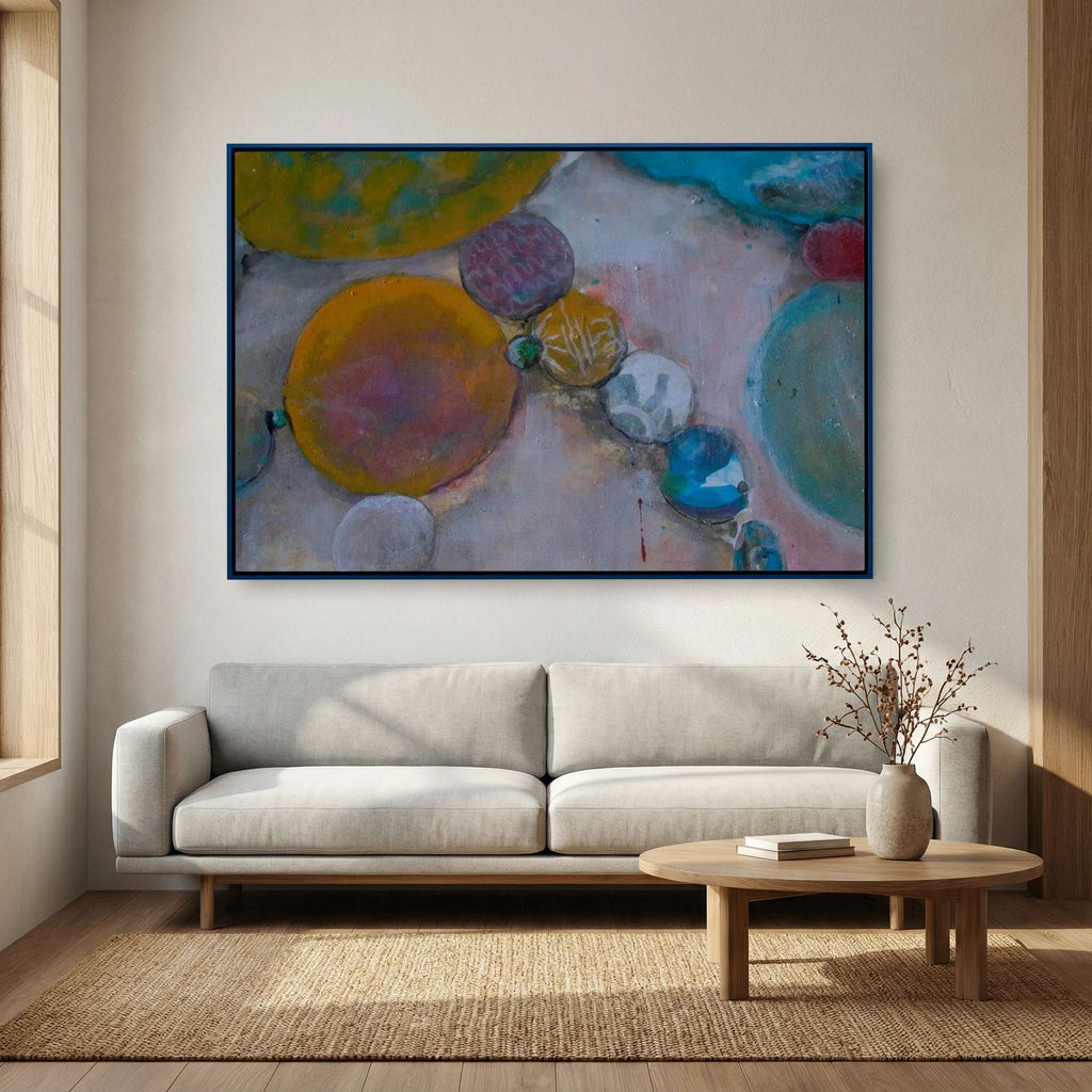 Circles in Chain printed on Art Canvas 