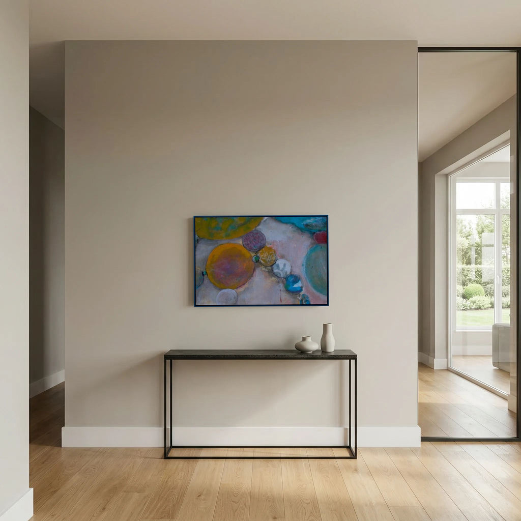 Circles in Chain printed on Art Canvas 