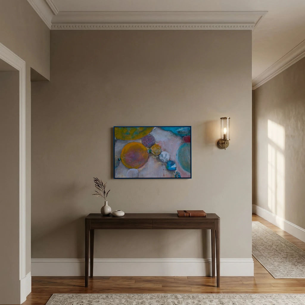 Circles in Chain printed on Art Canvas 